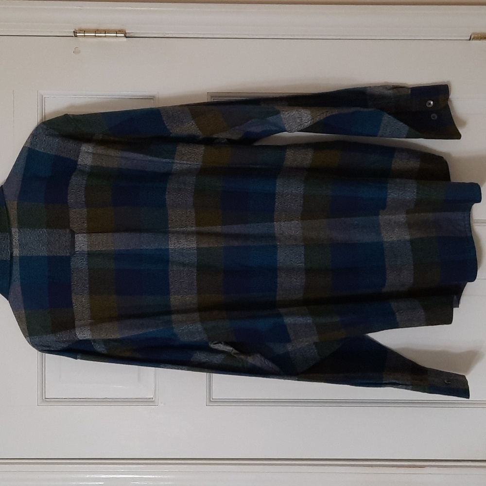NWT TOMMY BAHAMA BURNT OLIVE CANYON BEACH FLANNEL SHIRT SZ 3LT. - Picture 13 of 16